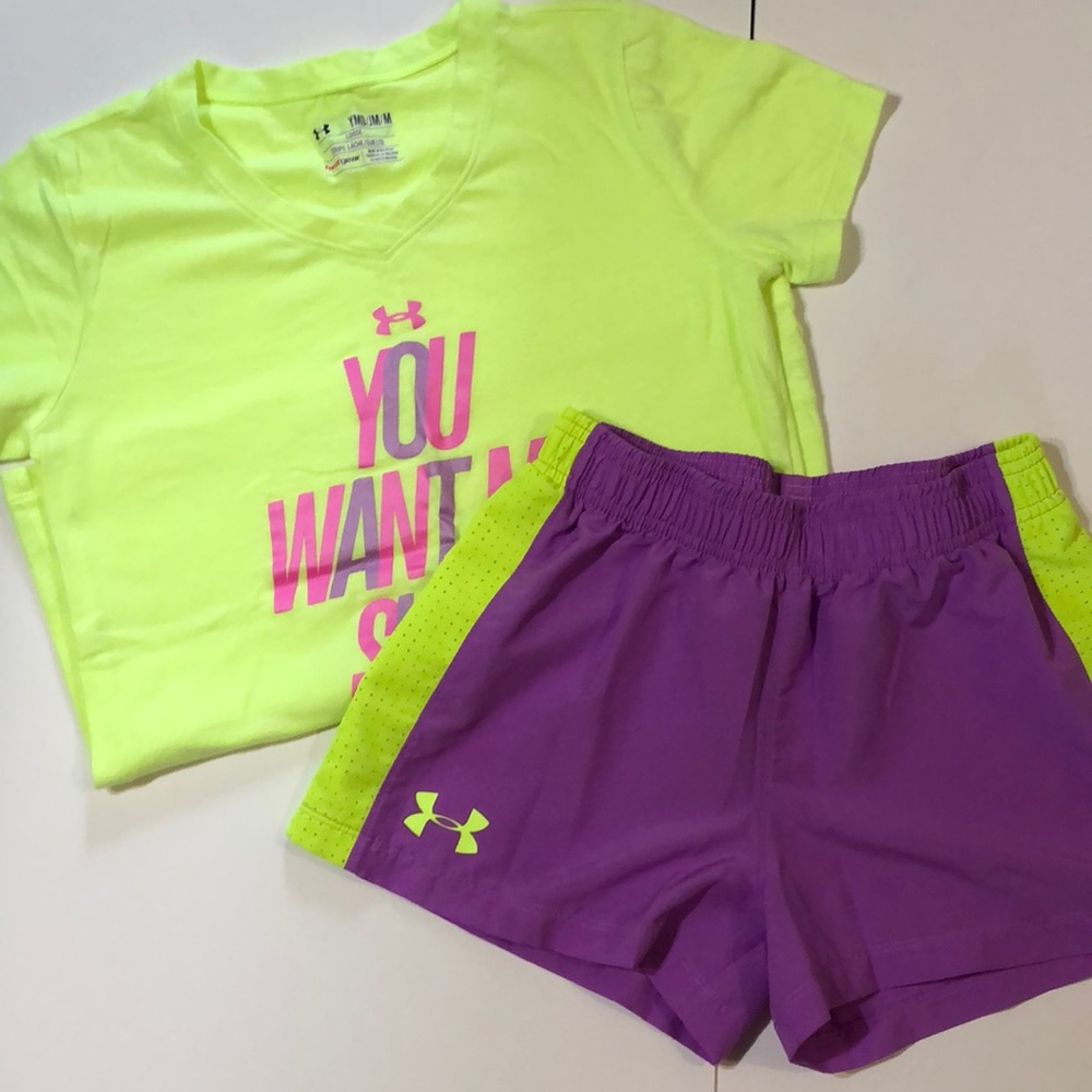 Under Armour Top Shorts Outfit YMed 10-12